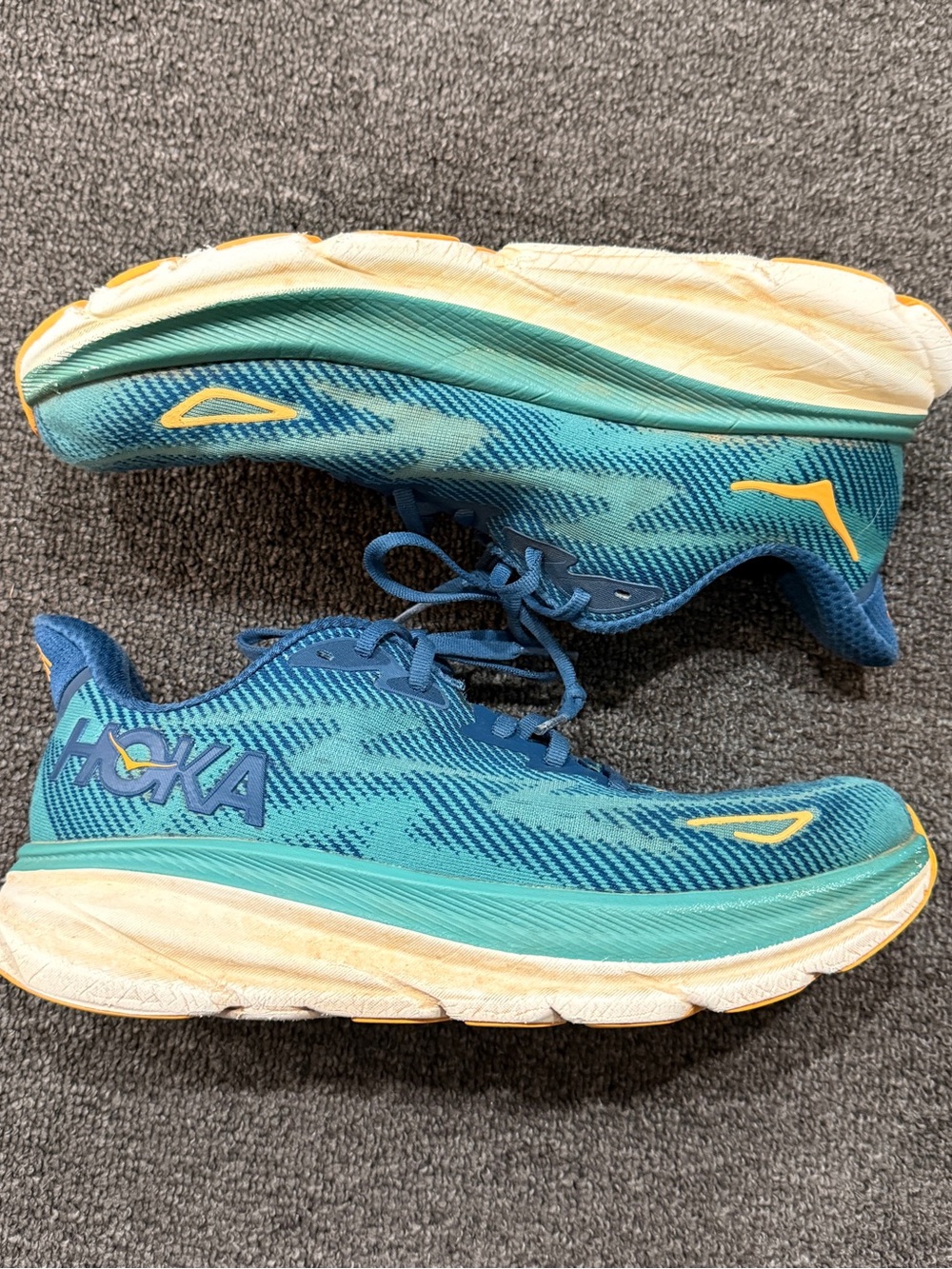 Hoka Men's Teal & Navy Athletic Running Shoe - Picture 2 of 6